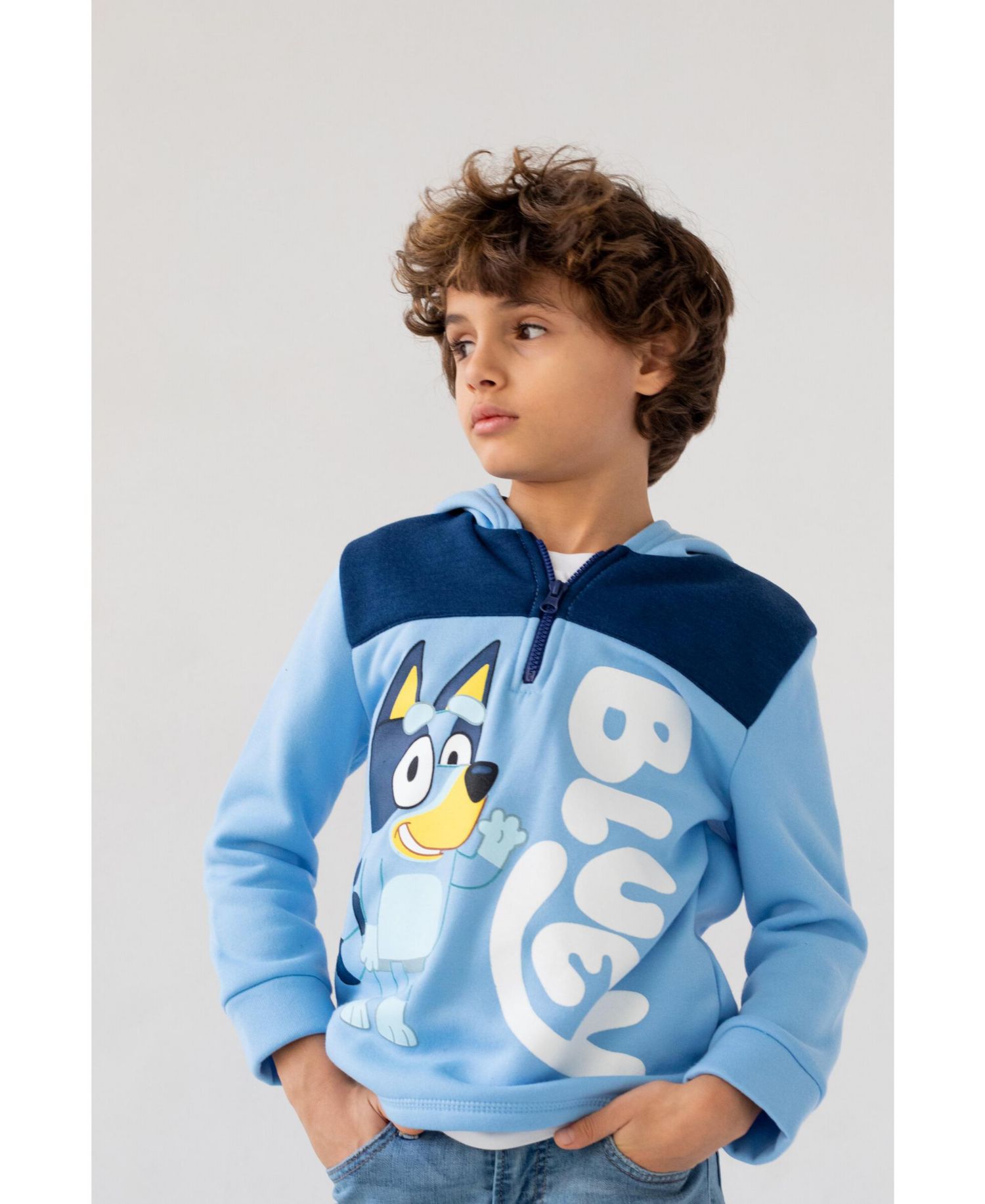 Boys Bingo Fleece Half Zip Hoodie to