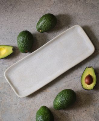 12.99" Stoneware Medium Rectangular Platters, Set of 4