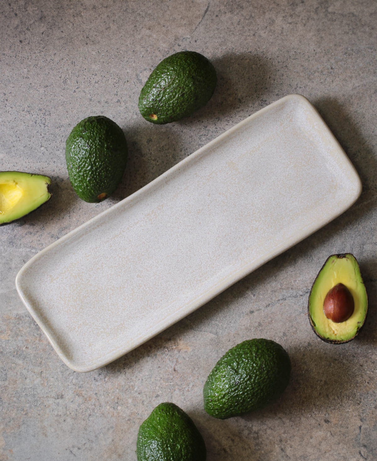 Porto Brasil 12.99" Stoneware Medium Rectangular Platters, Set Of 4 In Latte