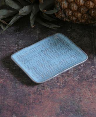 7" Stoneware Rectangular Juta Platters, Set of 4