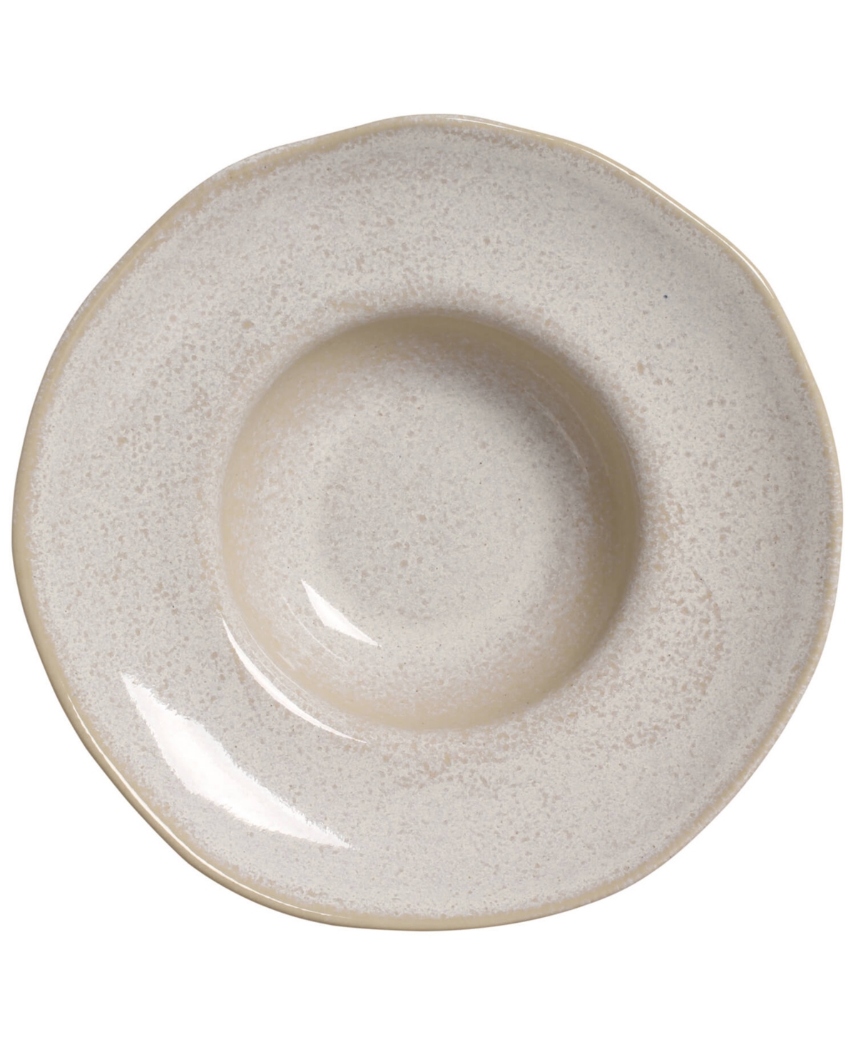 Porto Brasil 11.02" Stoneware Deep Rim Plates, Set Of 4 In Latte