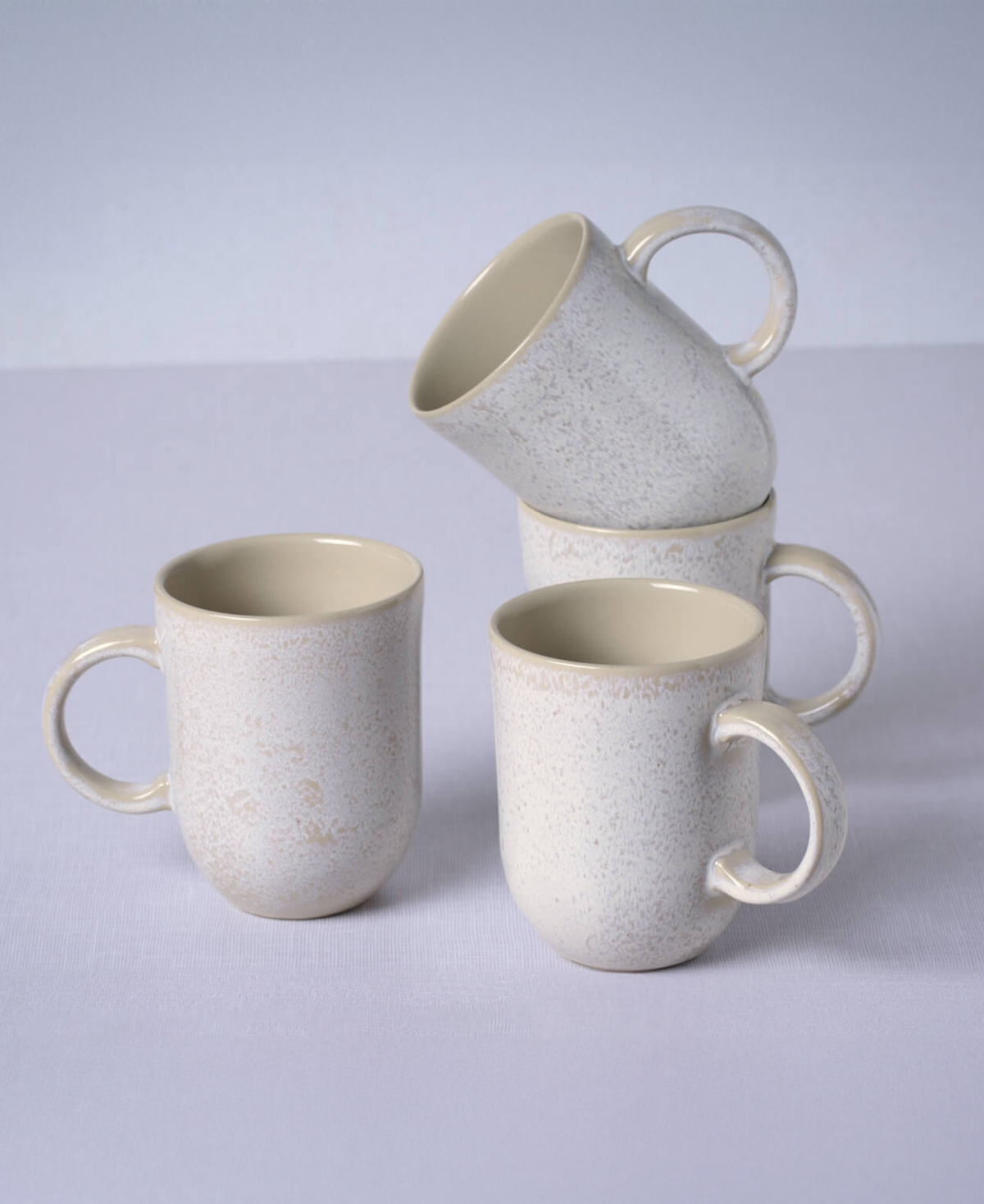 Porto Brasil Stoneware Coup Mugs, Set Of 4 In Latte