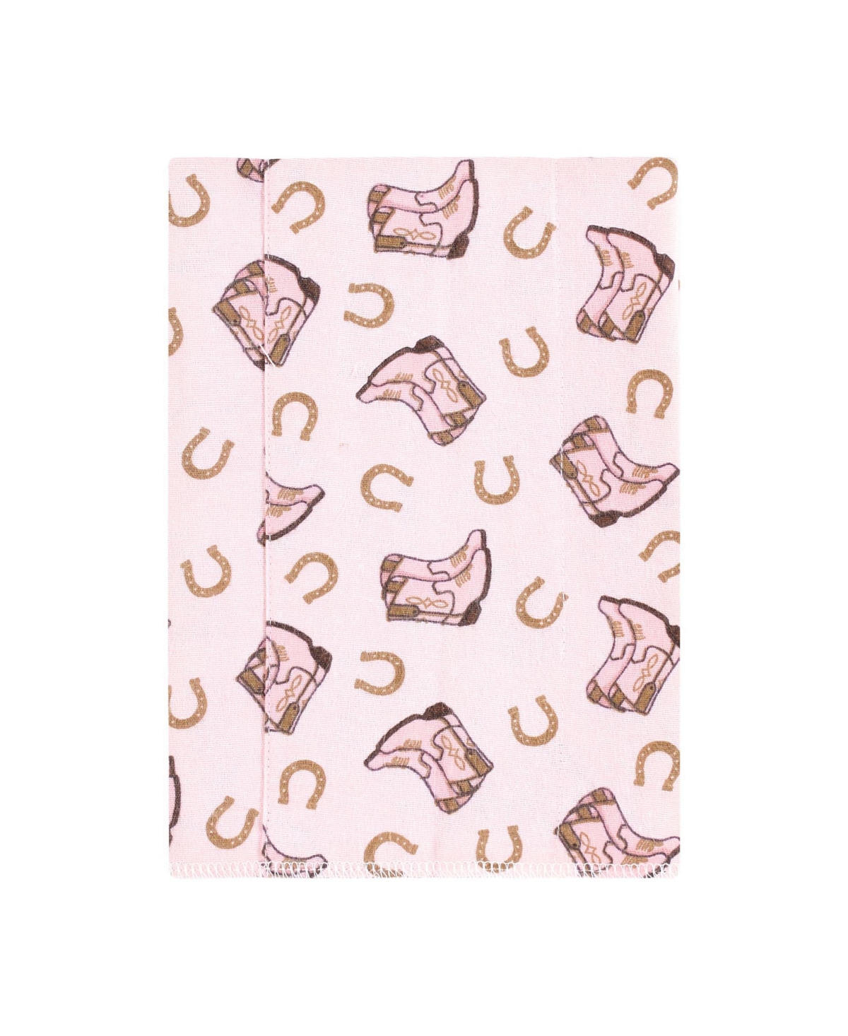 Hudson Baby Girls Cotton Flannel Burp Cloths 4-Pack, One Size - Cowgirl