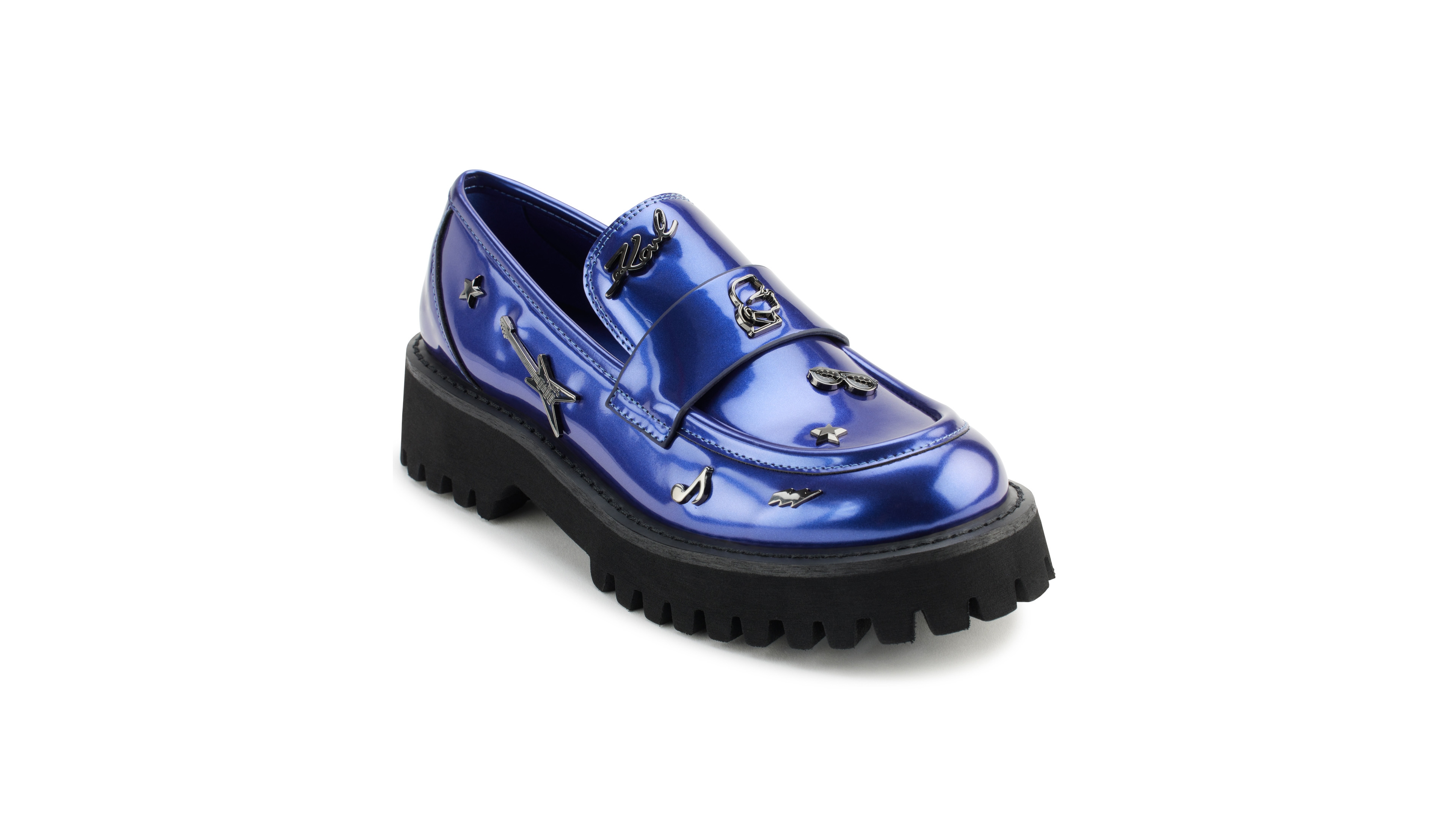 Karl Lagerfeld Paris Women's Gaston Rocker Almond Toe Lug Loafers