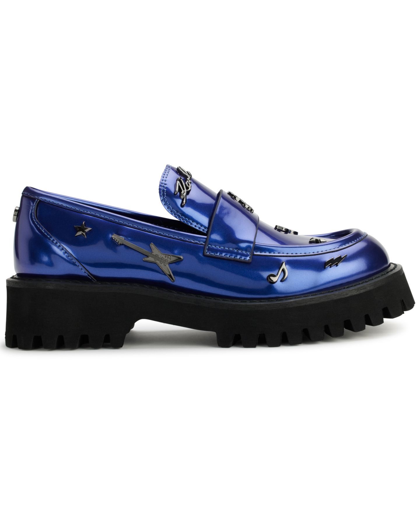 Женские туфли KARL LAGERFELD PARIS Gaston Rocker Almond Toe Lug, цвет: Кобальтовый синий — фото 2
