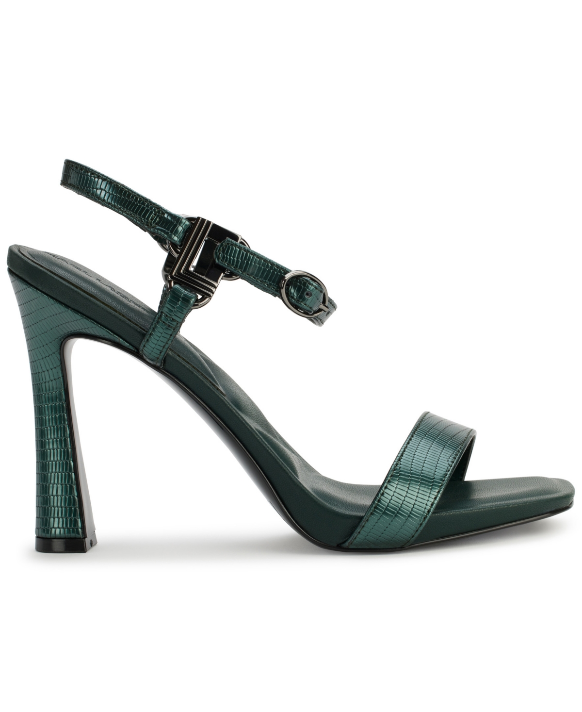 Karl Lagerfeld Cybil Ankle Strap Dress Sandals In Forest Green