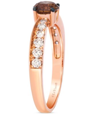 Chocolate Diamond & Nude Diamond Ring (7/8 ct. t.w.) in 14k Rose Gold