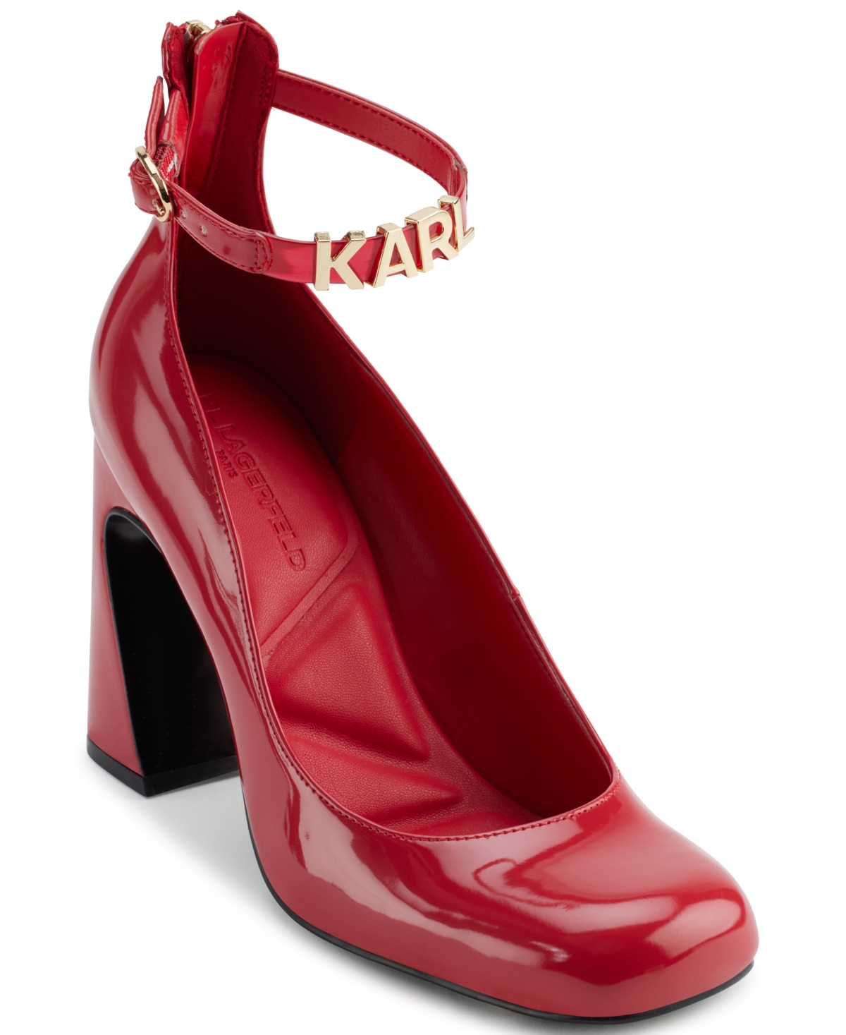 Shop Karl Lagerfeld Women's Pavla Ankle Strap Pumps In Classic Red