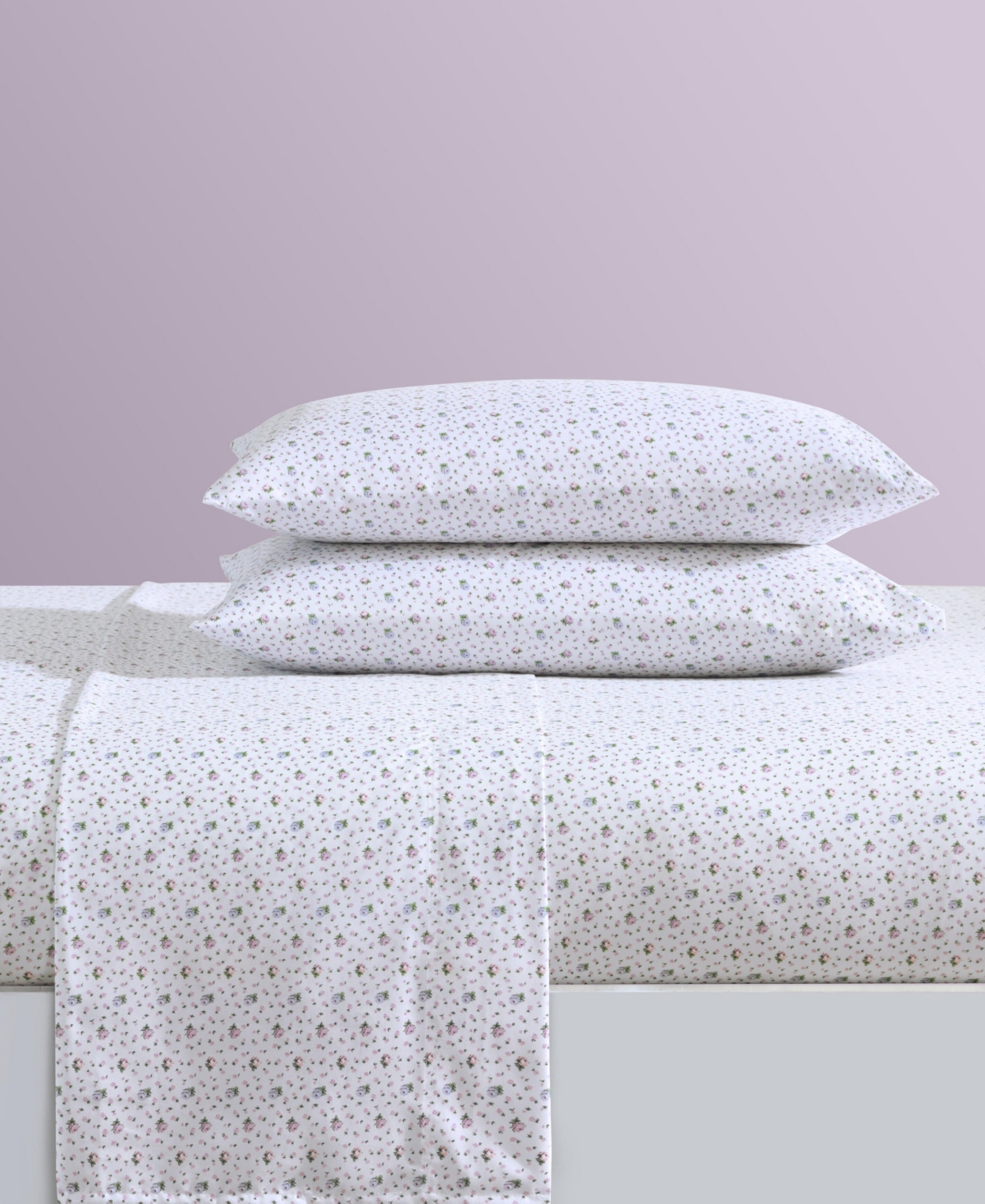 Betsey Johnson Printed Microfiber 3 Piece Sheet Set, Twin In Floral Ditsy