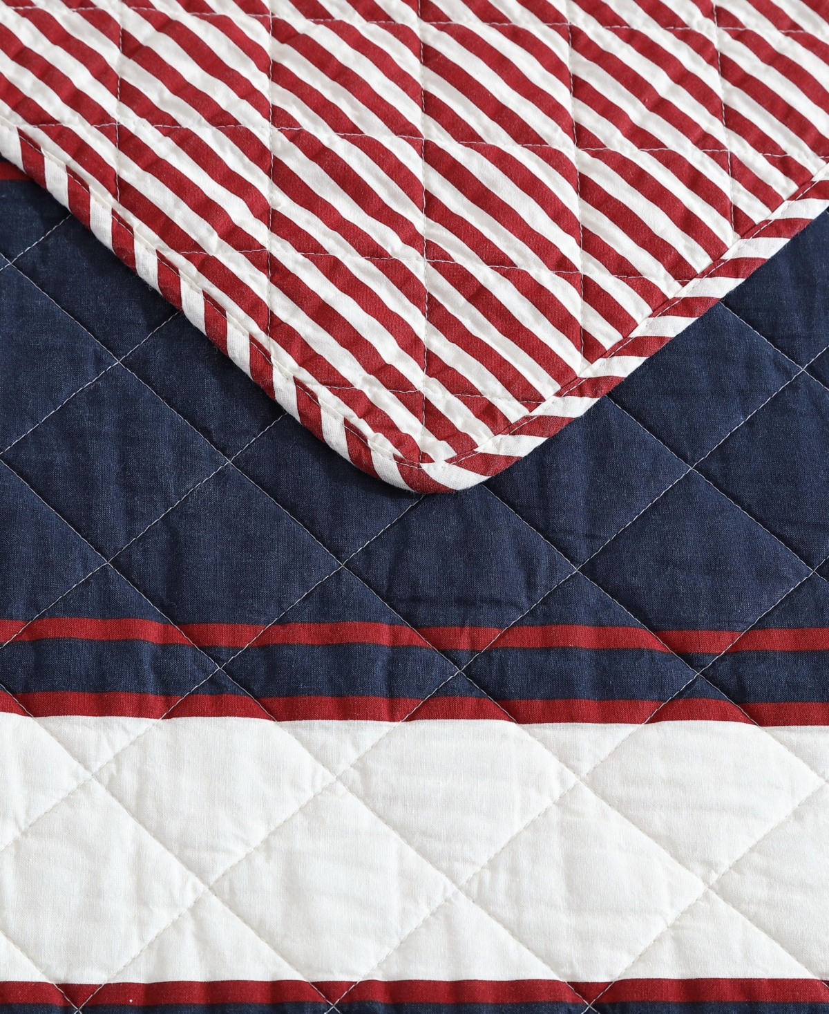 Nautica Wesley Reversible 3 Piece Quilt Set, Full/Queen