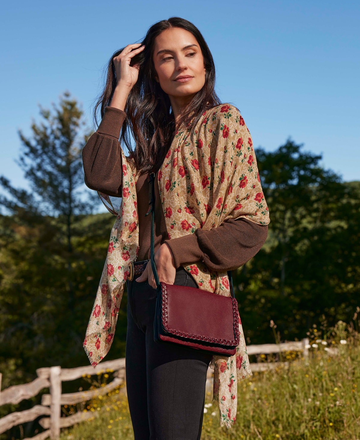 Patricia Nash Penley Small Leather Crossbody