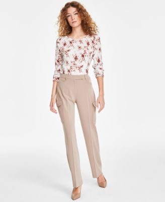 Tahari ASL - Women's Straight-Leg Cargo Pants
