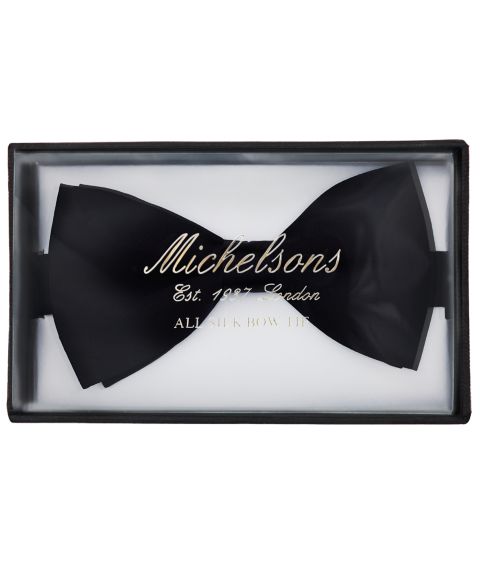Мужской готовый галстук-бабочка Michelsons of London, цвет: Чёрный