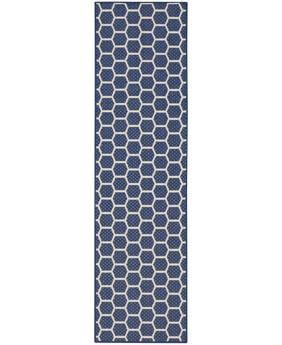 Nourison Home Twist Reversible Tws01 2'2"x8' Runner Area Rug In Navy