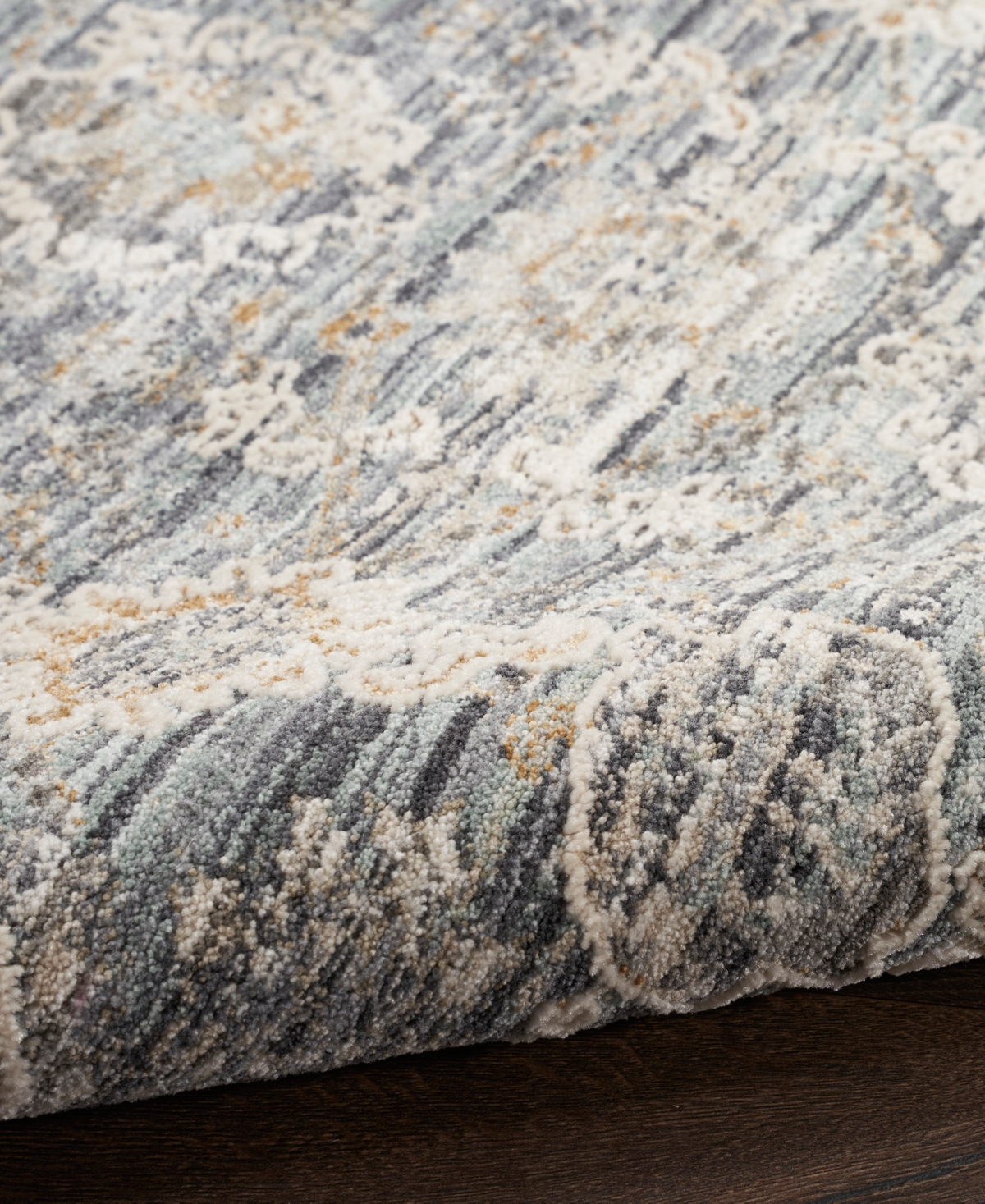 Nourison Home Lynx Lnx08 2'3"x10' Runner Area Rug In Charcoal