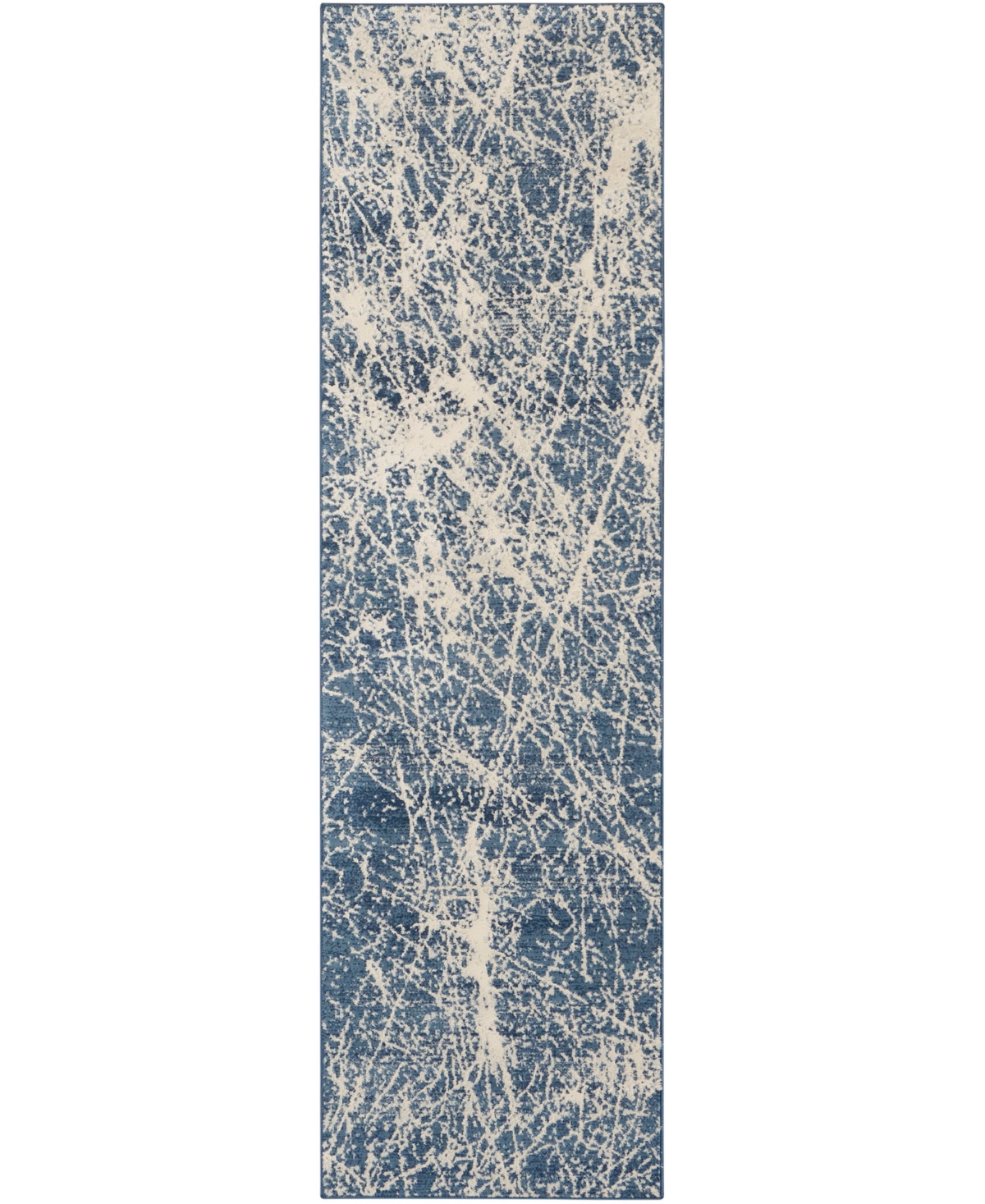 Nourison Home Exhale Exl02 2'2"x7'6" Runner Area Rug In Navy,ivory