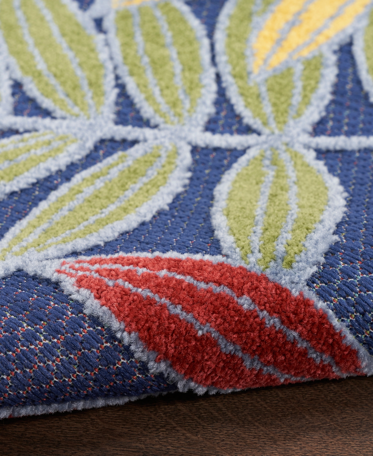 Nourison Home Aloha Alh18 2'3"x8' Runner Area Rug In Navy,multi