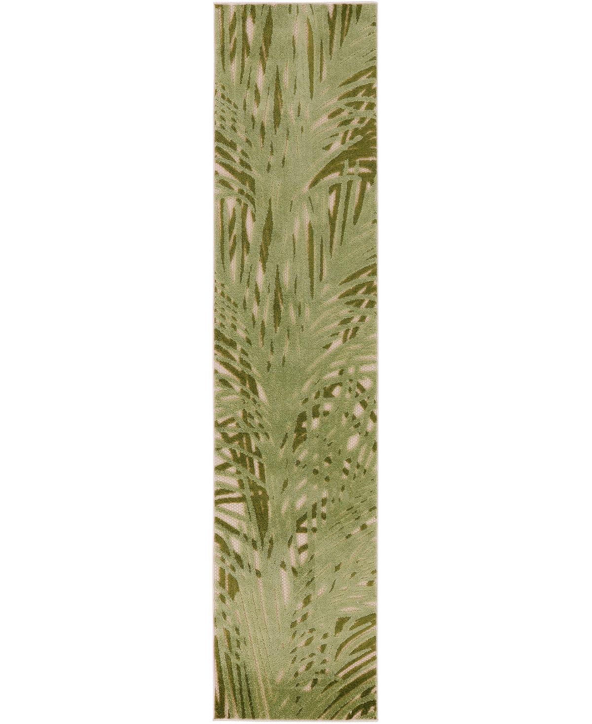 Nourison Home Aloha Alh41 2'3"x8' Runner Area Rug In Ivory,green