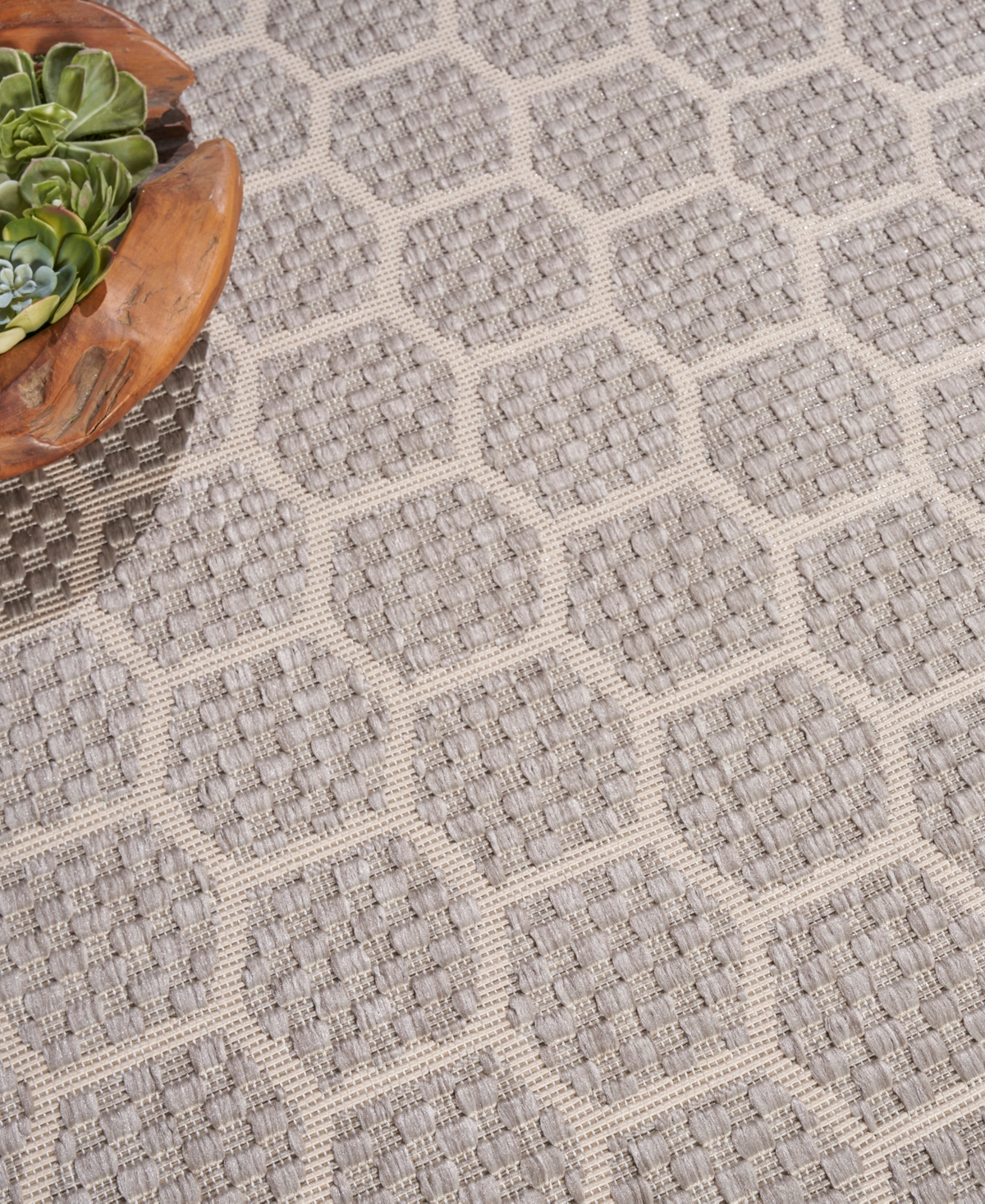 Nourison Home Twist Reversible Tws01 8'x8' Round Area Rug In Gray