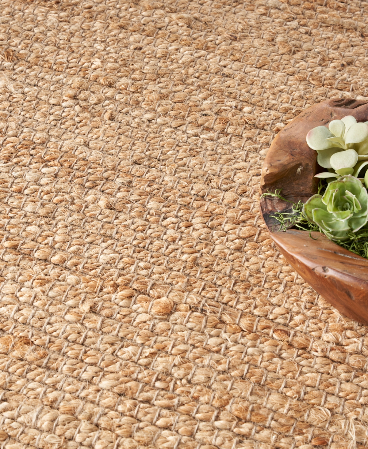 Nourison Home Natural Jute Njt01 5'x5' Square Area Rug In Taupe