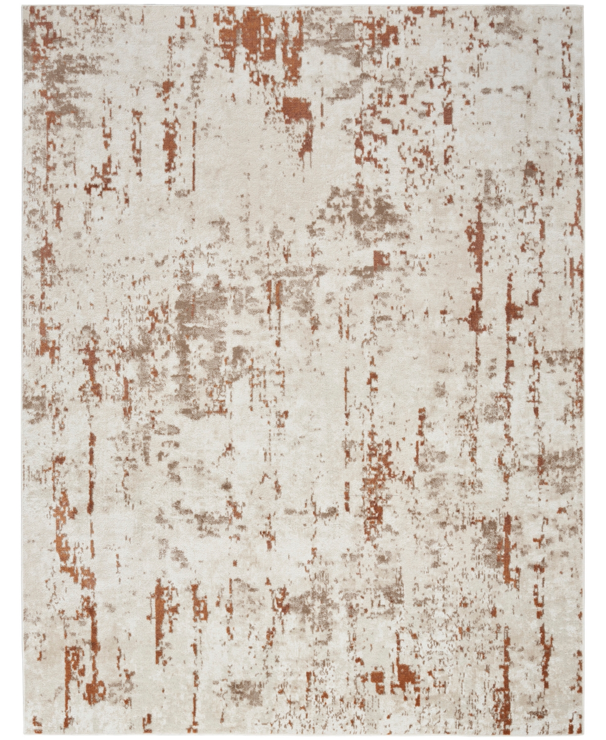 Nourison Home Quarry Qua01 7'10"x9'10" Area Rug In Ivory,rust
