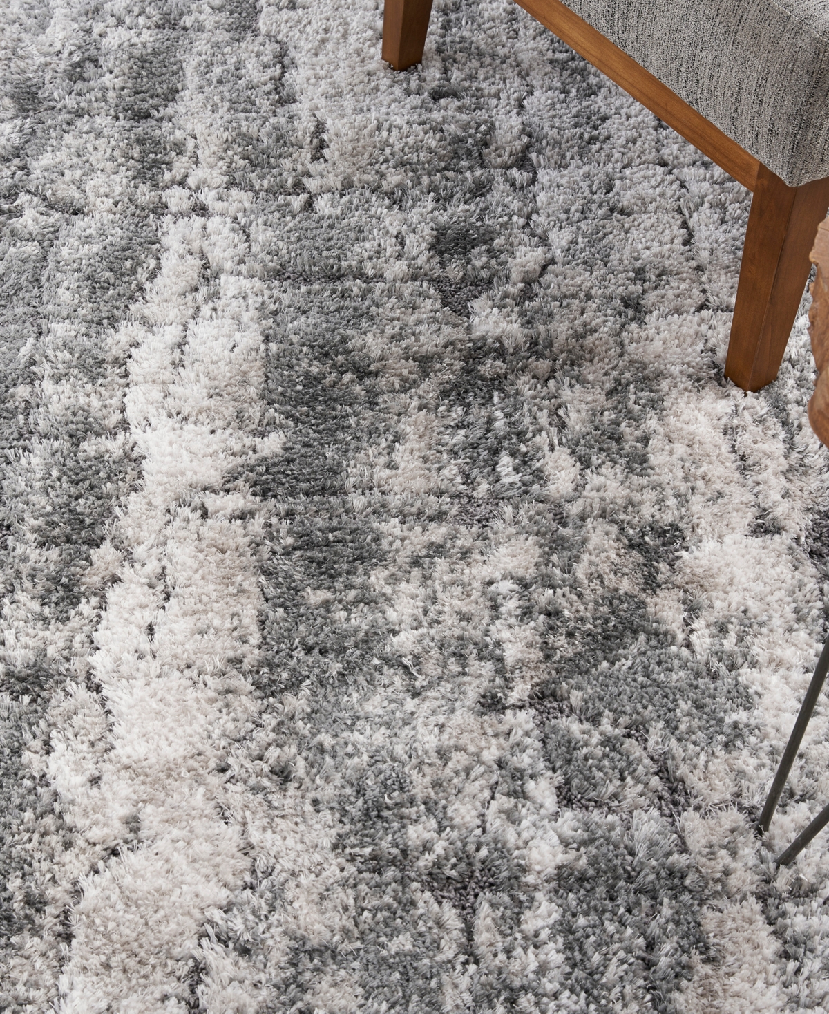 Nourison Home Dreamy Shag Drs01 7'10"x9'10" Area Rug In Ivory,gray