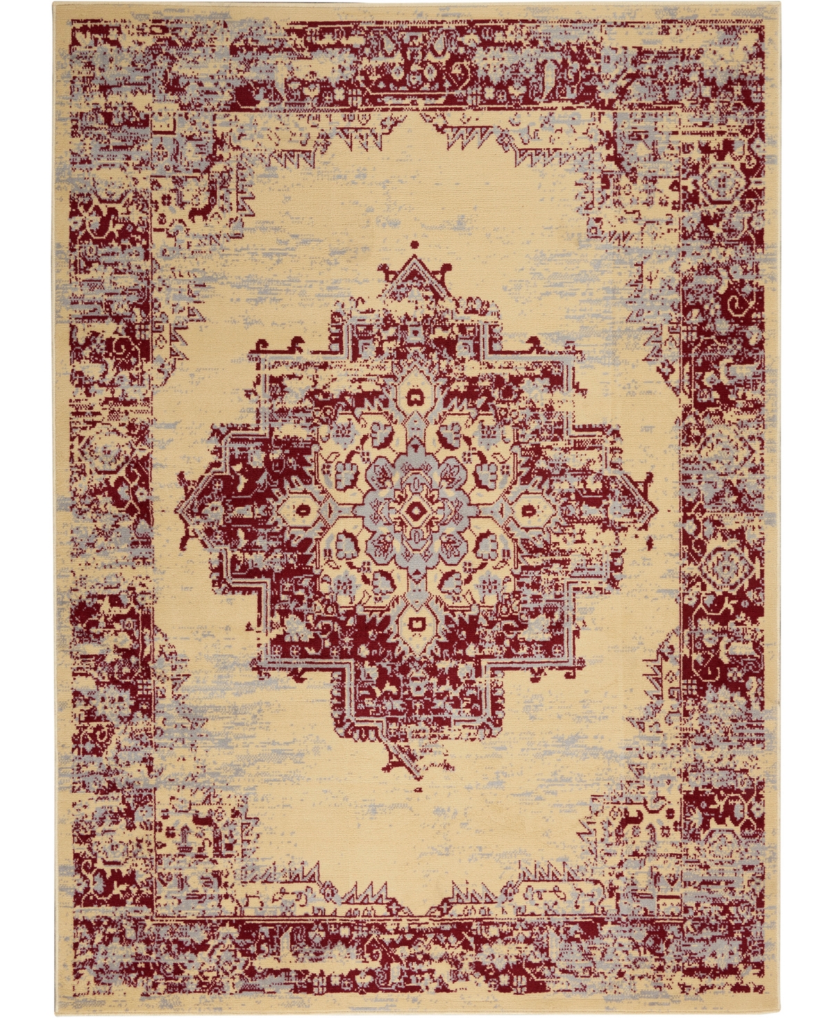 Nourison Home Grafix Grf14 6'x9' Area Rug In Cream,red