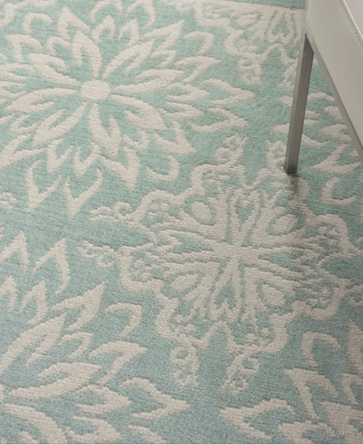 Nourison Home Jubilant Jub06 4'x6' Area Rug In Ivory,aqua