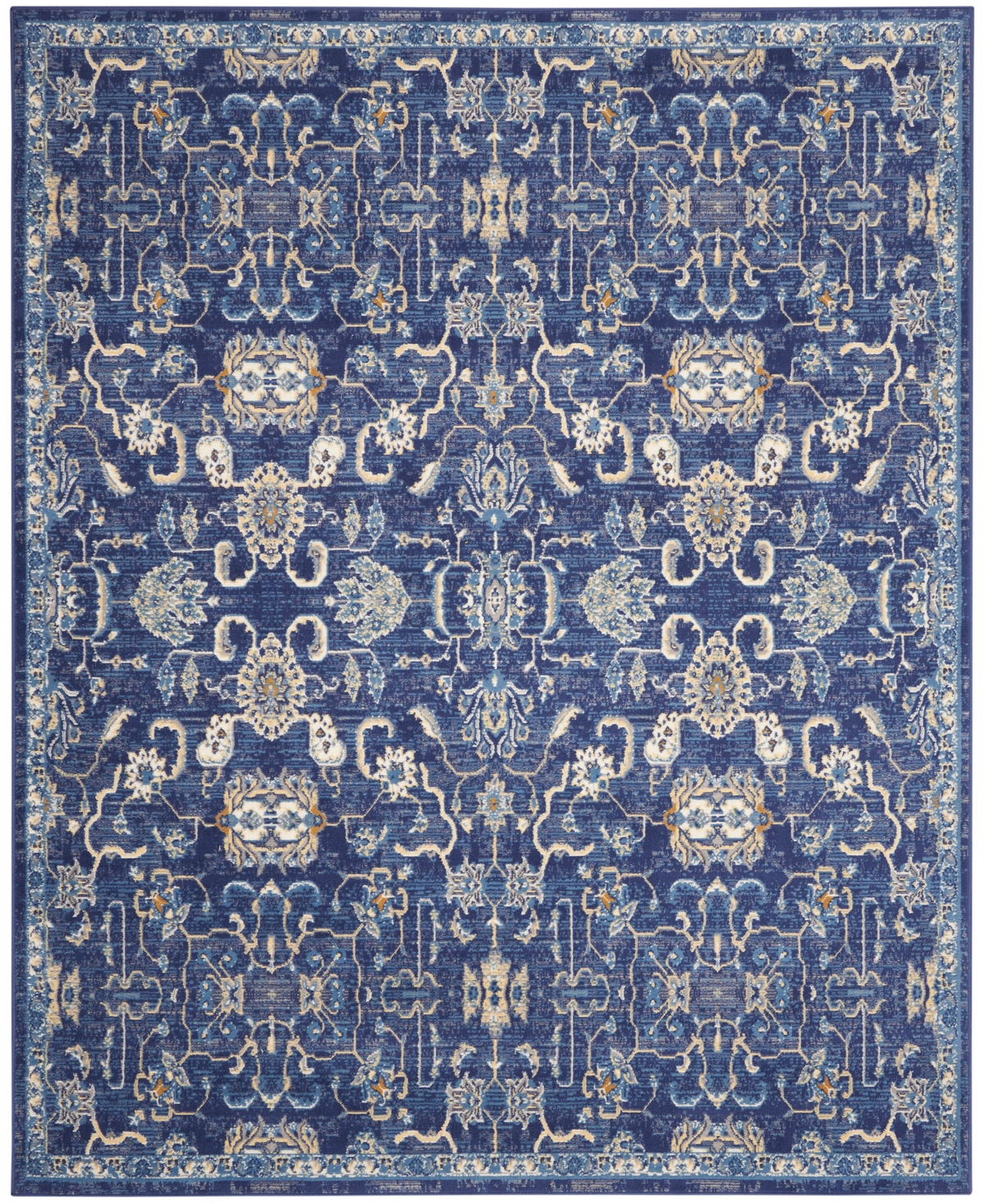 Nourison Home Grafix Grf24 7'10"x9'10" Area Rug In Navy