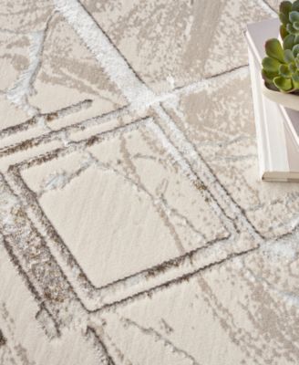 Nourison Home Glitz Glz02 Rug Collection In Ivory,gray