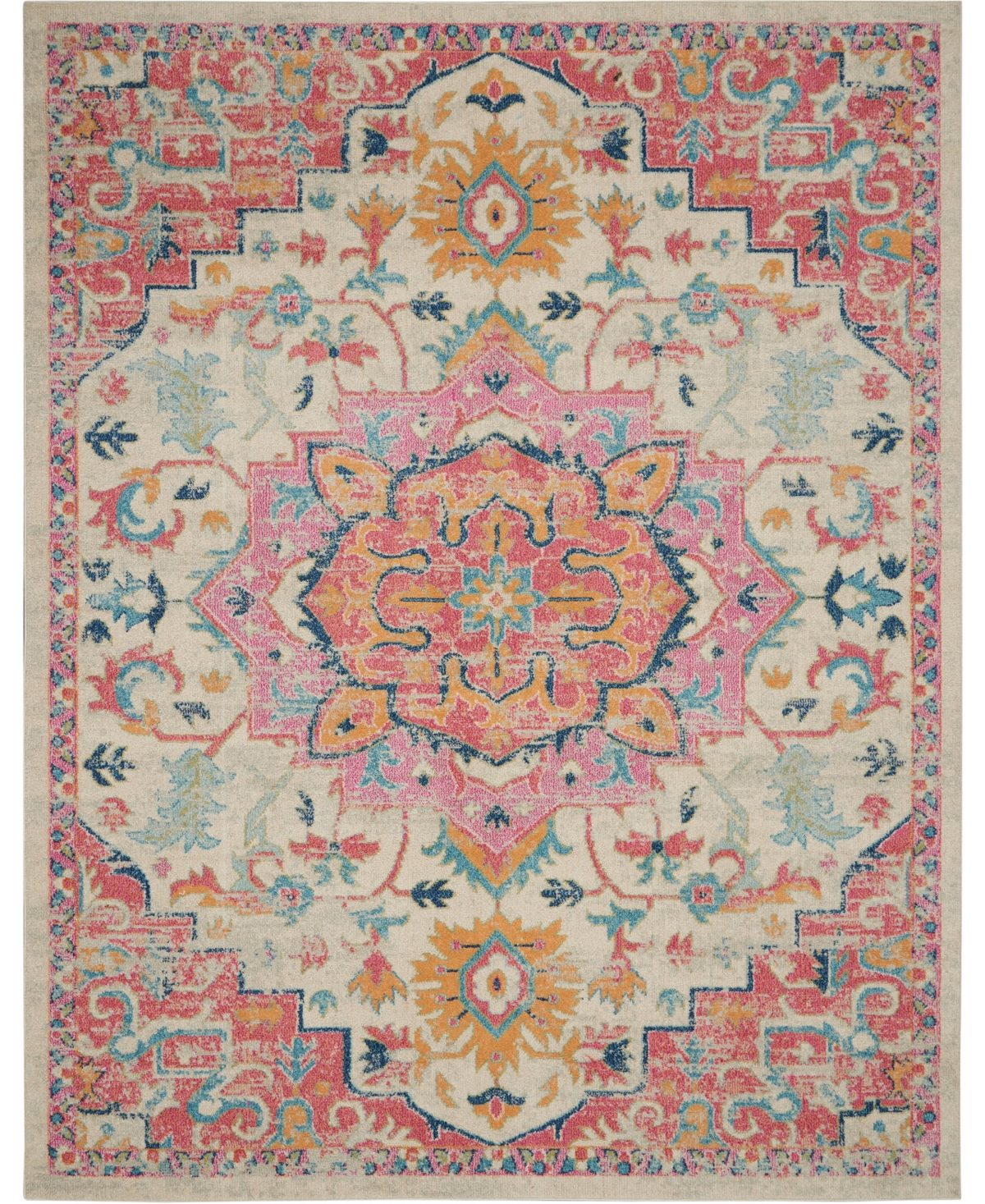 Nourison Home Passion Psn25 8'x10' Area Rug In Ivory,pink