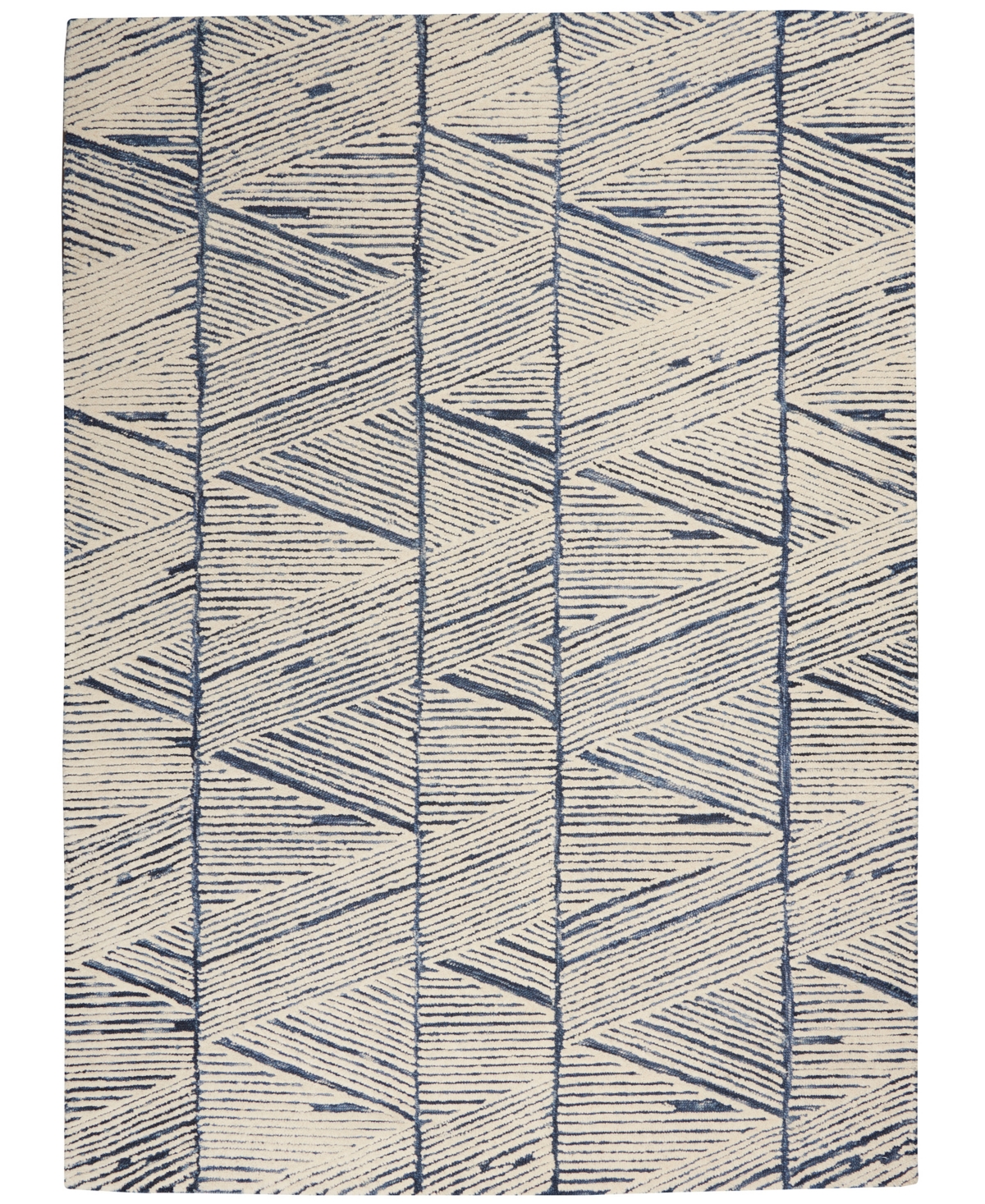 Nourison Home Colorado Clr01 3'9"x5'9" Area Rug In White,blue