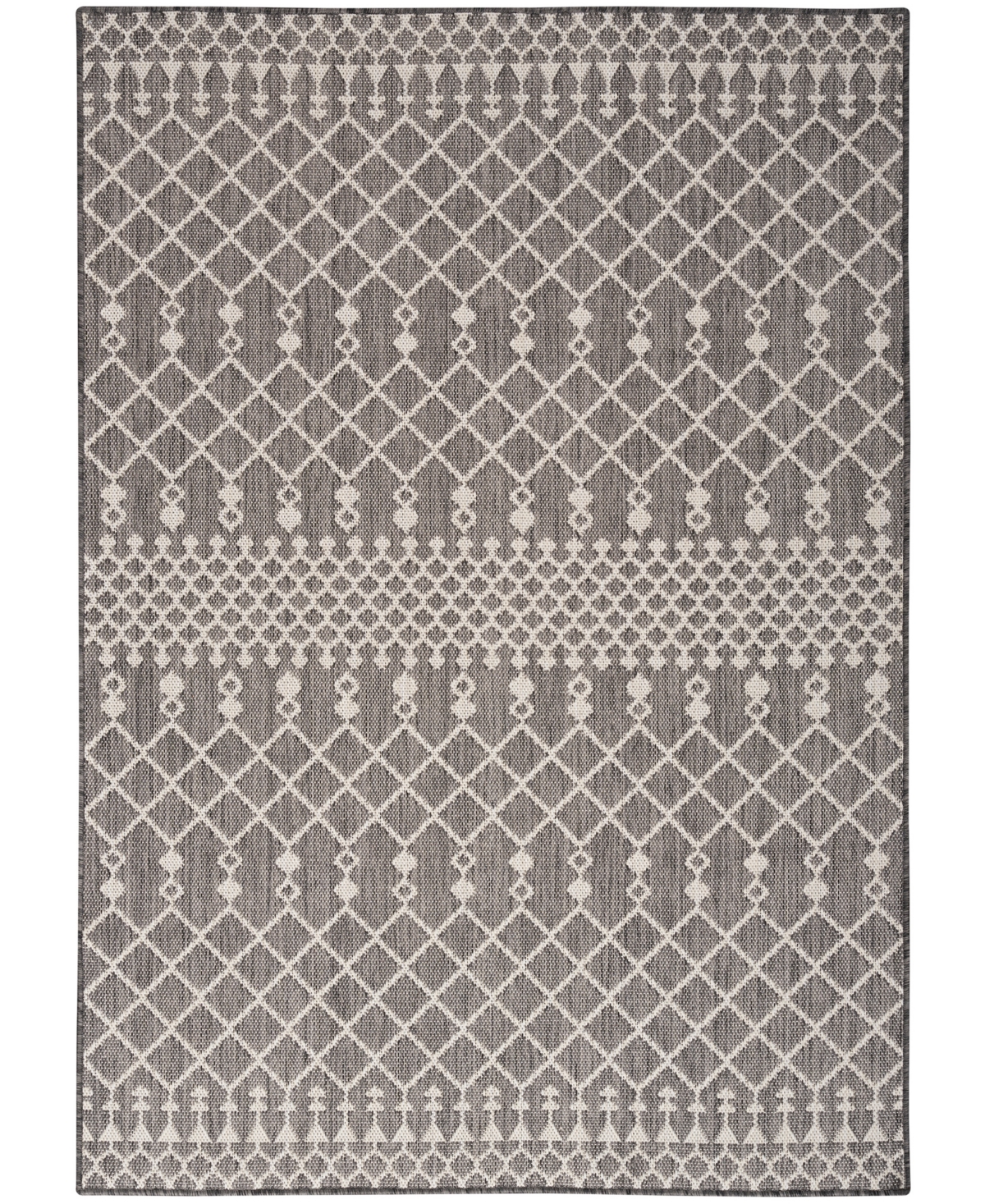 Nourison Home Positano Pos02 7'x10' Area Rug In Charcoal