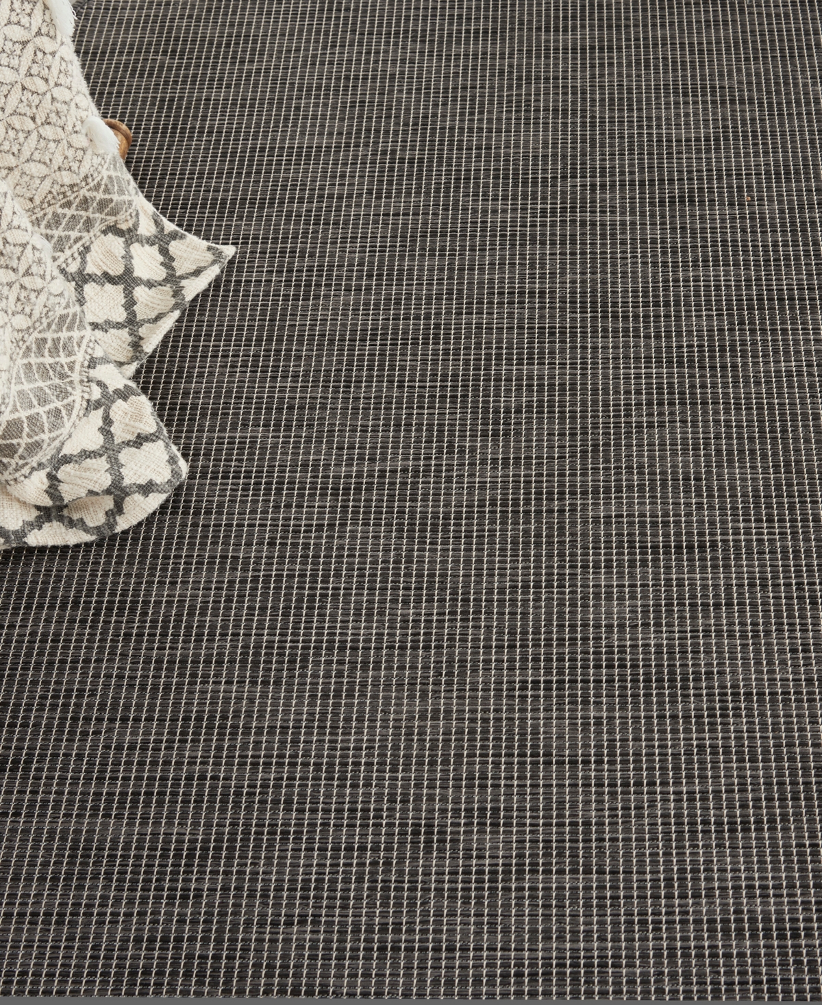 Nourison Home Positano Pos01 8'x8' Round Area Rug In Charcoal