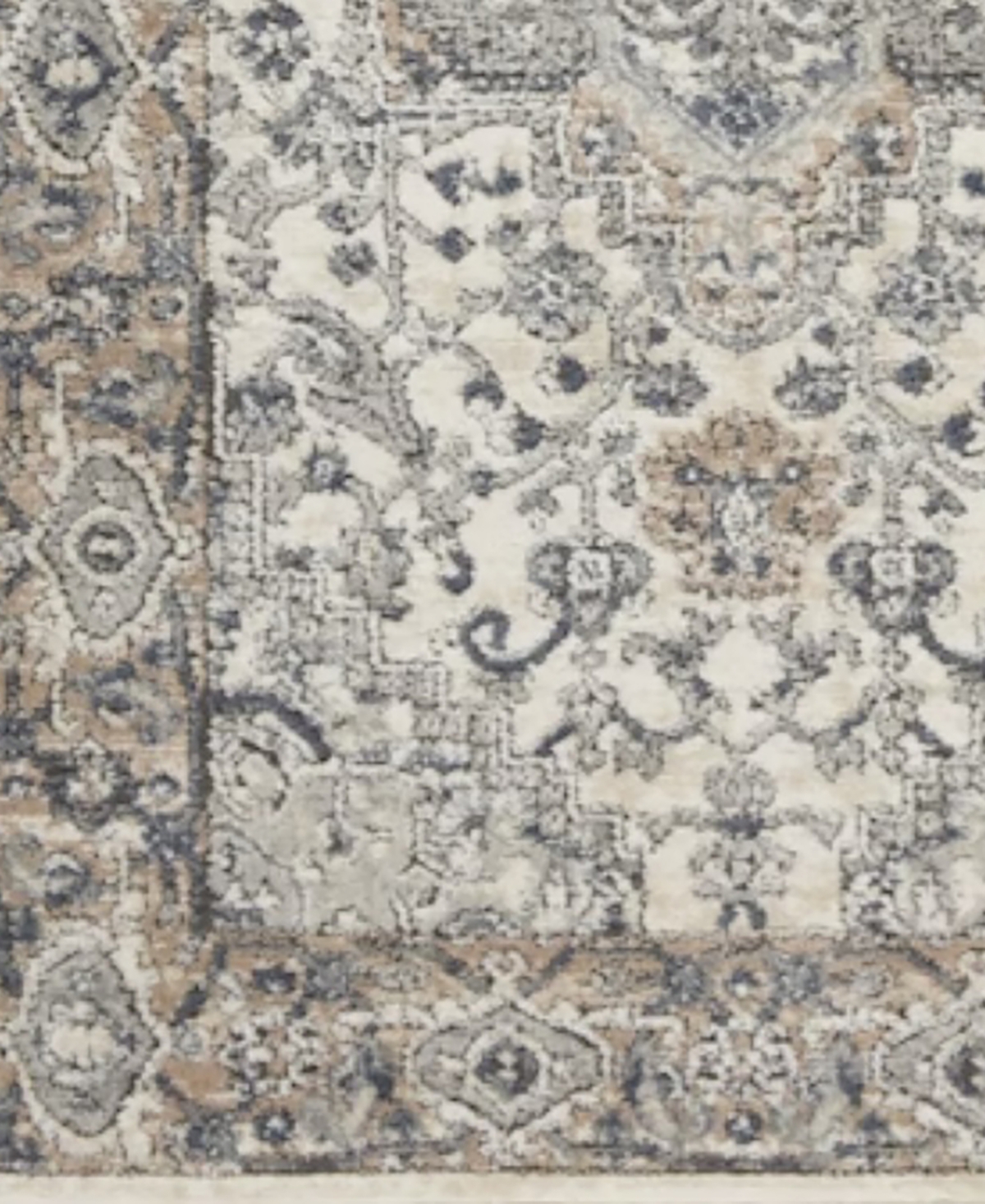 Nourison Home Quarry Qua05 3'x5' Area Rug In Ivory,gray