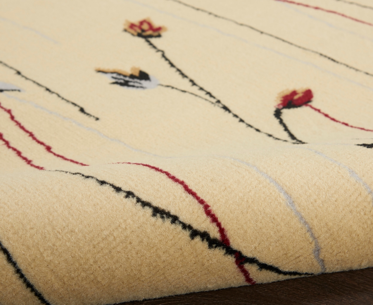 Nourison Home Grafix Grf15 3'9"x5'9" Area Rug In Cream