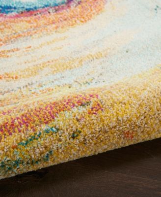 Celestial CES07 4'x4' Round Area Rug