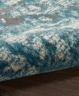 Nourison Home Maxell Mae08 Rug Collection In Ivory,teal