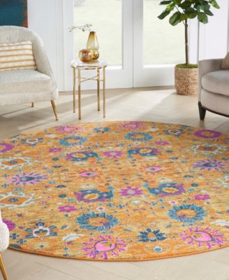 Passion PSN01 8'x8' Round Area Rug