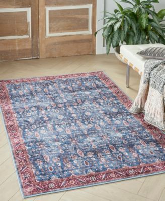 Nourison Home Grand Washables Grw06 Rug Collection In Red,ivory