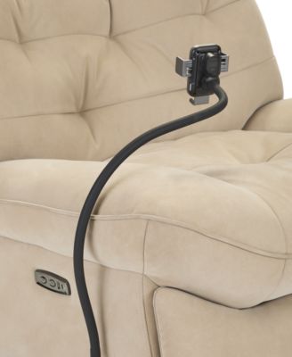Bovell Fabric Power Swivel Glide Recliner, Created for Macy's