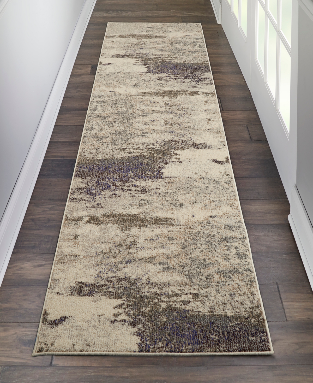 Nourison Home Celestial Ces02 2'x6' Runner Area Rug In Ivory,gray