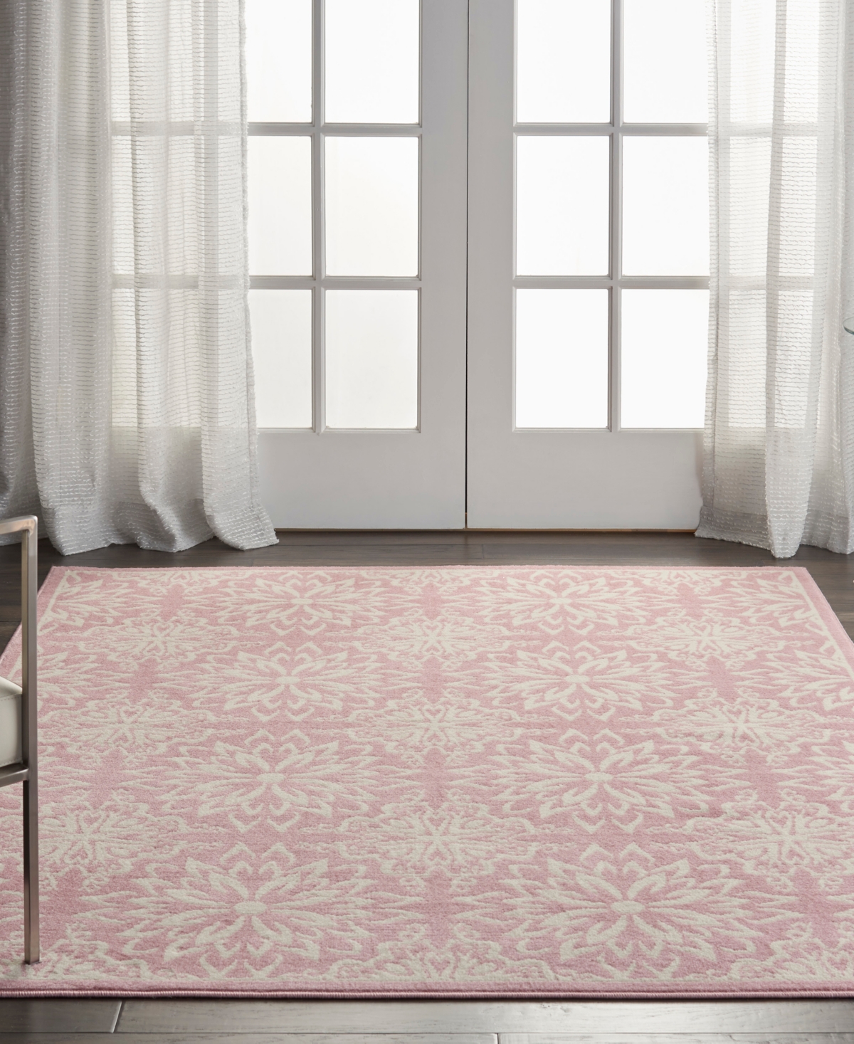 Nourison Home Jubilant Jub06 4'x6' Area Rug In Ivory,pink