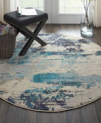 Celestial CES02 4'x4' Round Area Rug