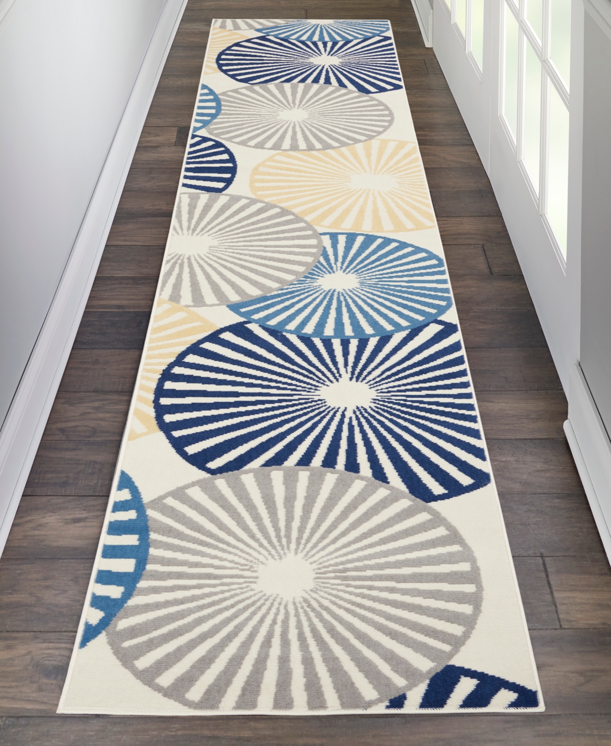 Nourison Home Grafix Grf20 2'3"x10' Runner Area Rug In Multi