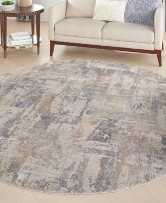 Rustic Textures RUS06 7'10"x7'10" Round Area Rug