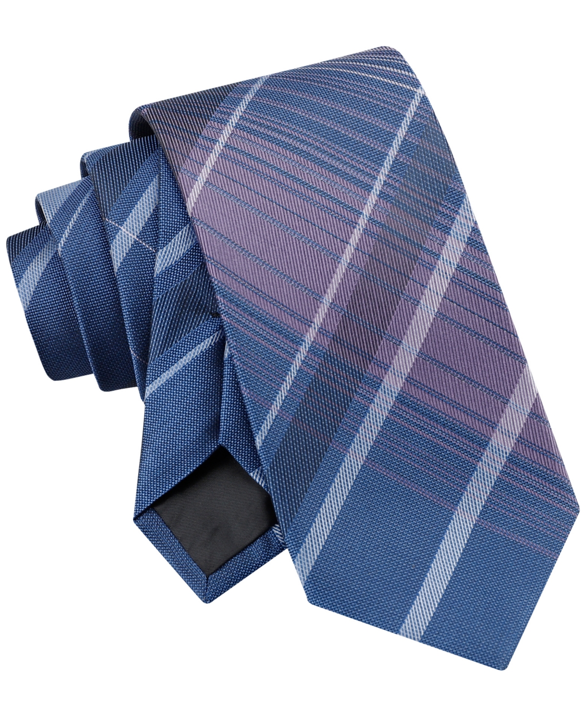 Calvin Klein Men's Zayden Plaid Tie -purple