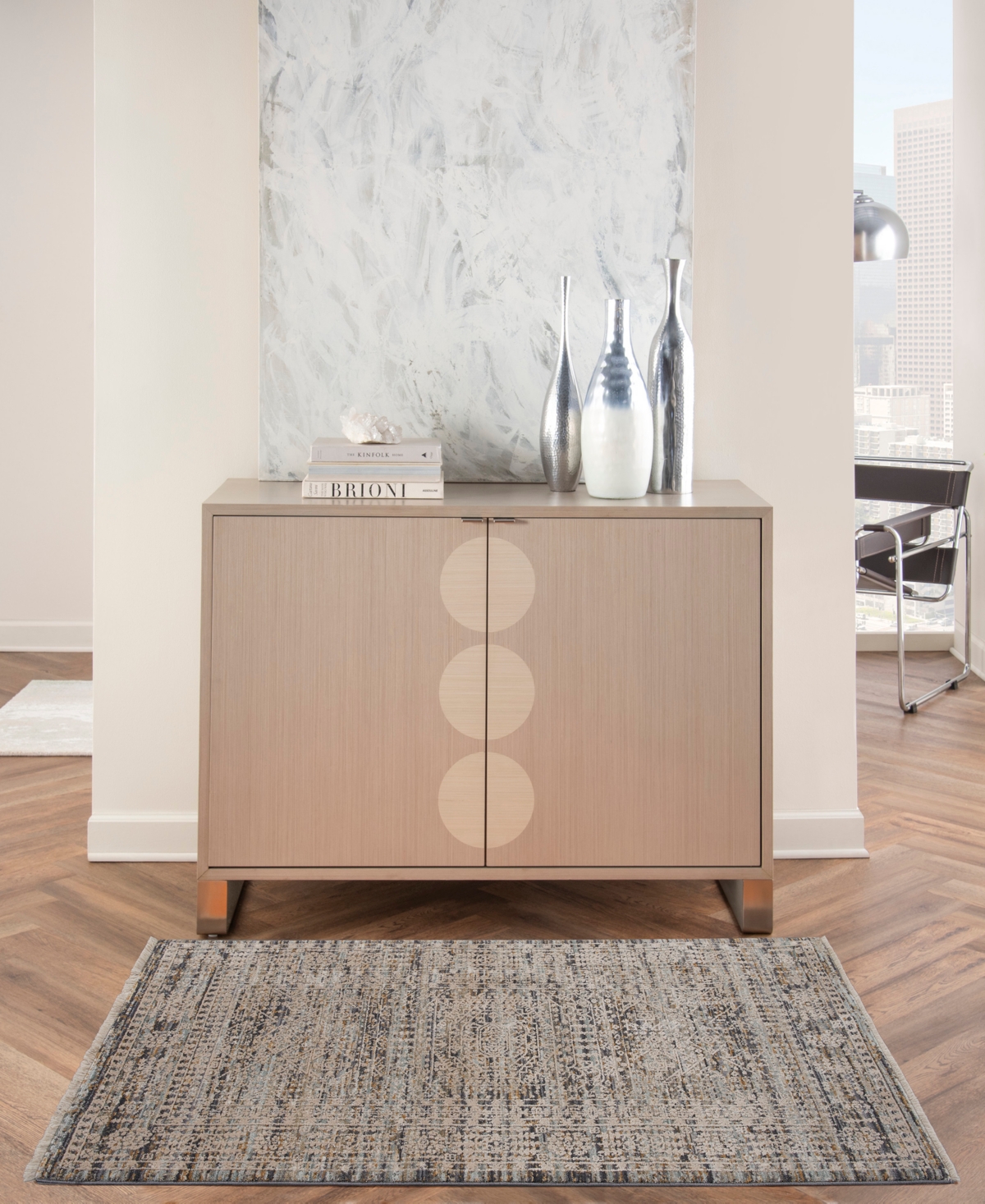 Nourison Home Lynx Lnx05 2'6"x4'6" Area Rug In Ivory,gray