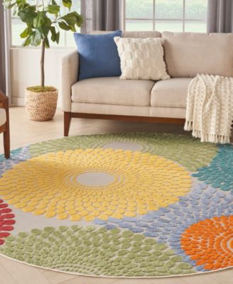 Aloha ALH29 7'10"x7'10" Round Area Rug