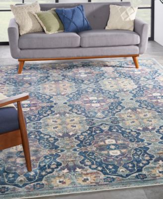 Nourison Home Ankara Global Anr16 Rug Collection In Navy,multi